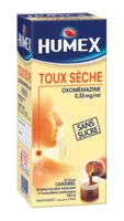 Humex 0,33 Mg/ml Solution Buvable Toux Sèche Oxomemazine Sans Sucre édulcorée à L'acésulfame Potassique Fl/150ml à TOUCY