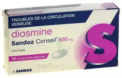 Diosmine Sandoz Conseil 600 Mg, Comprimé Pelliculé à TOUCY